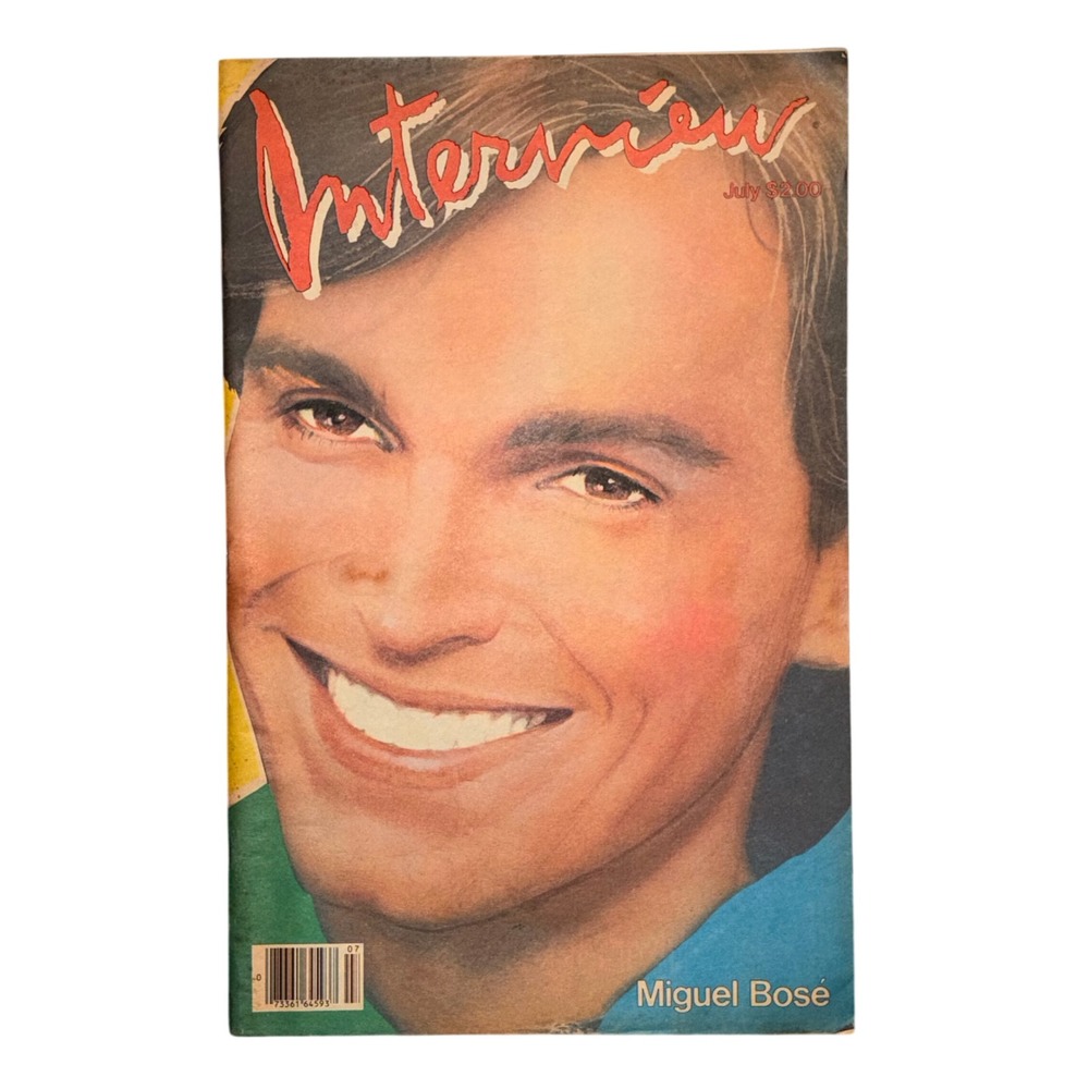 Vintage Interview Magazine July 1983 Miguel Bose John Cougar Mellencamp Warhol